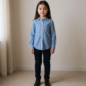 Girl Krazy Gingham Button-Up Shirt Size 10